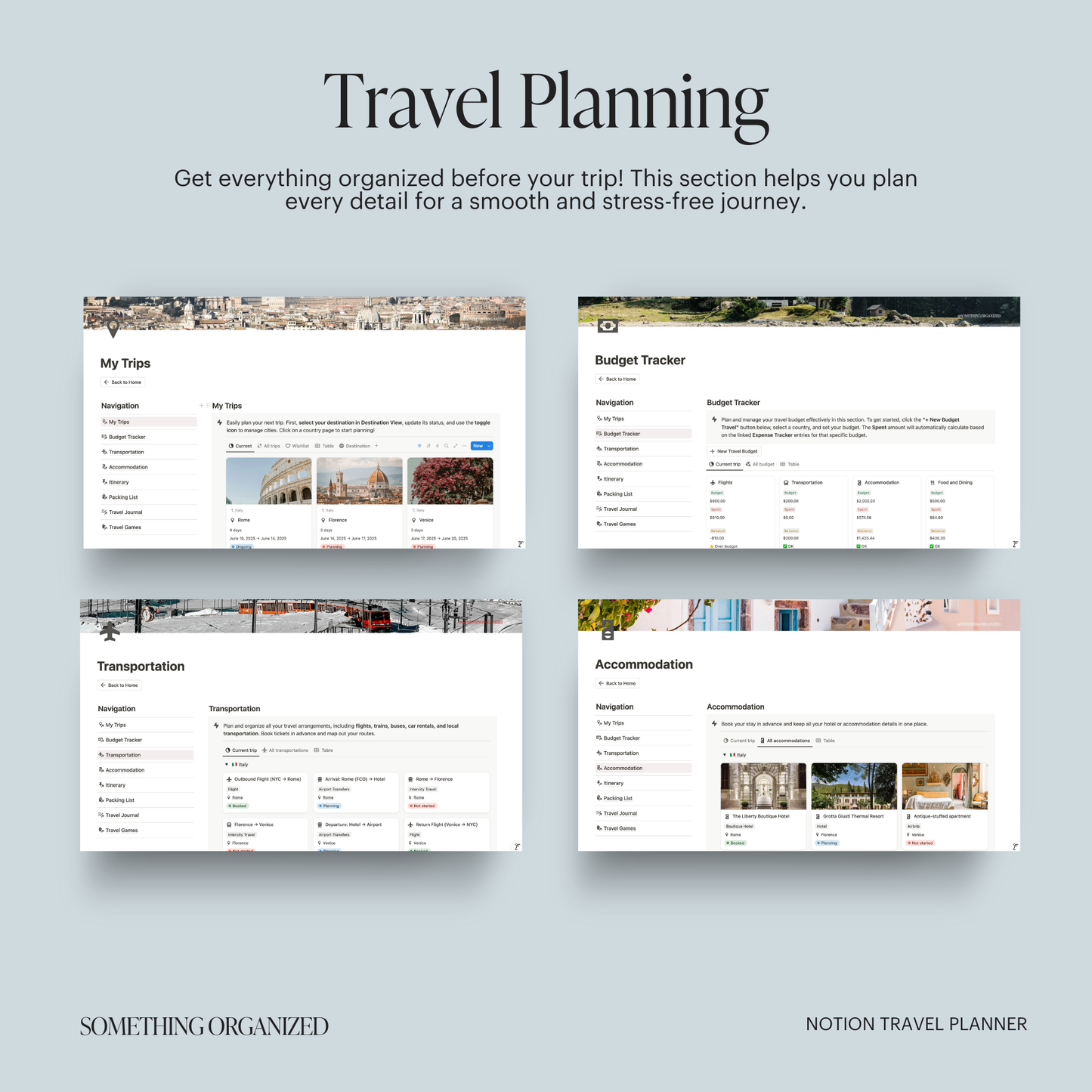 Notion Travel Planner