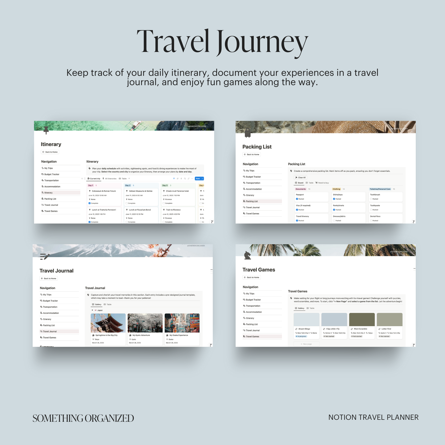 Notion Travel Planner