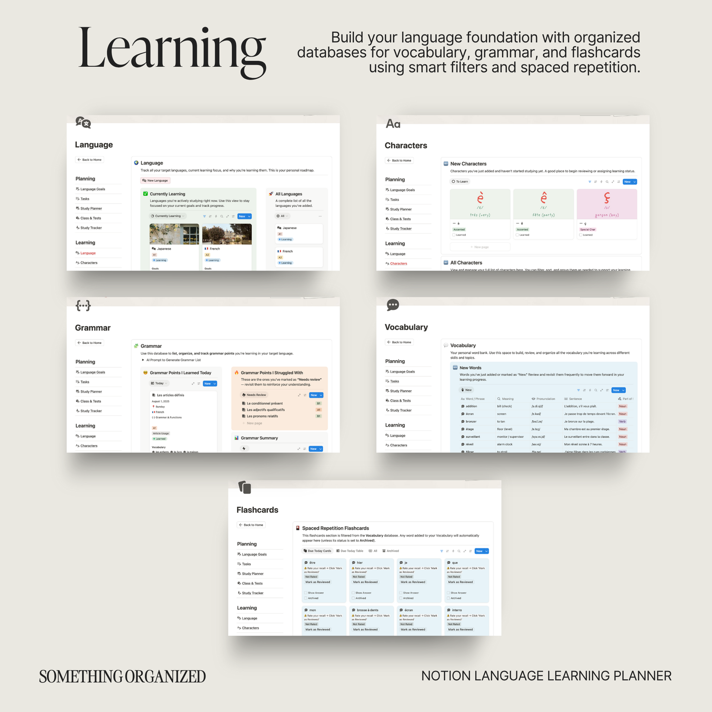 Notion Language Learning Planner