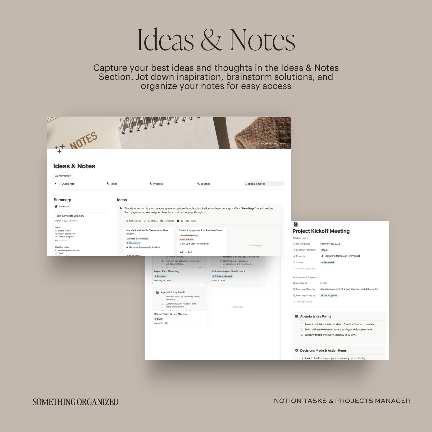 Notion Tasks & Projects Manager
