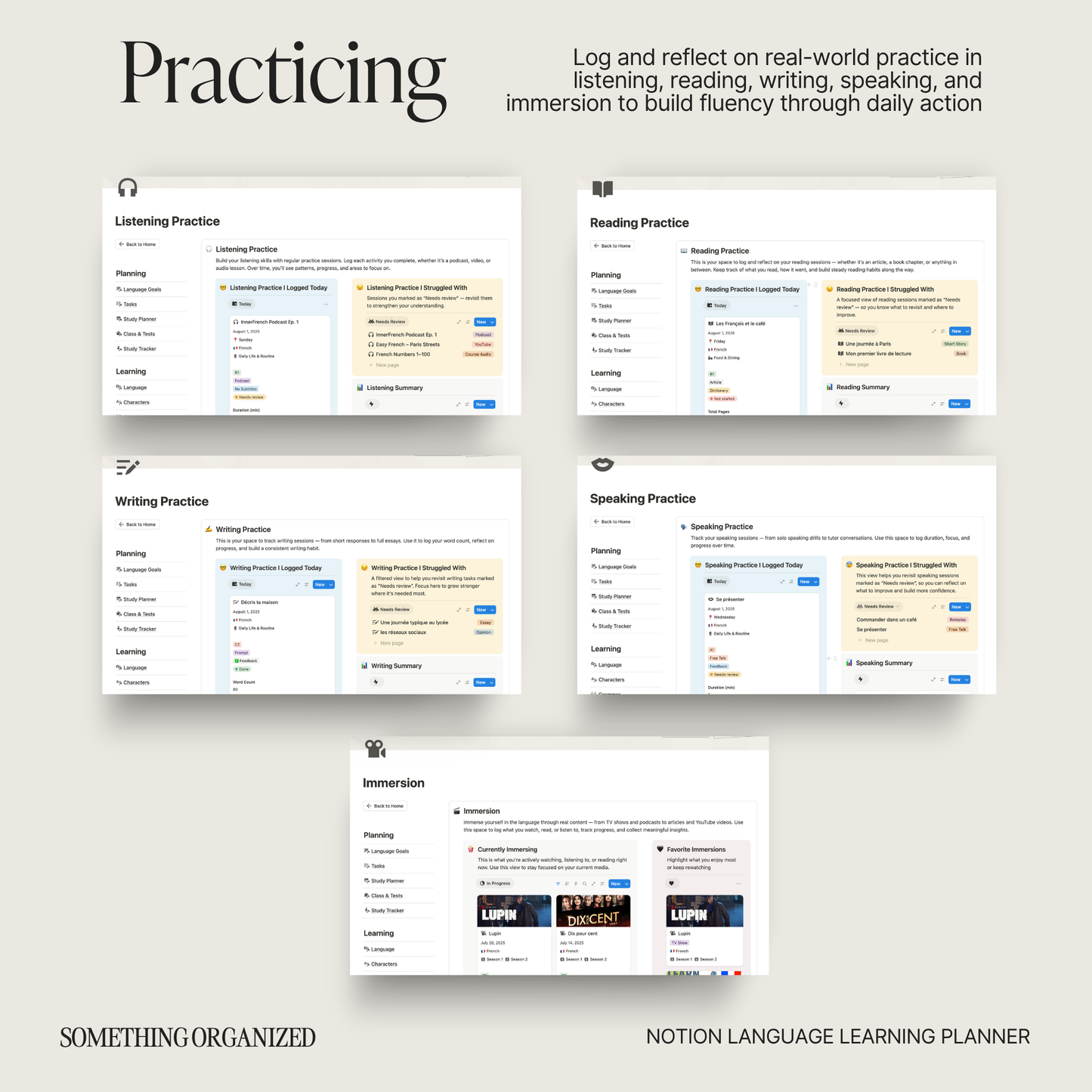 Notion Language Learning Planner