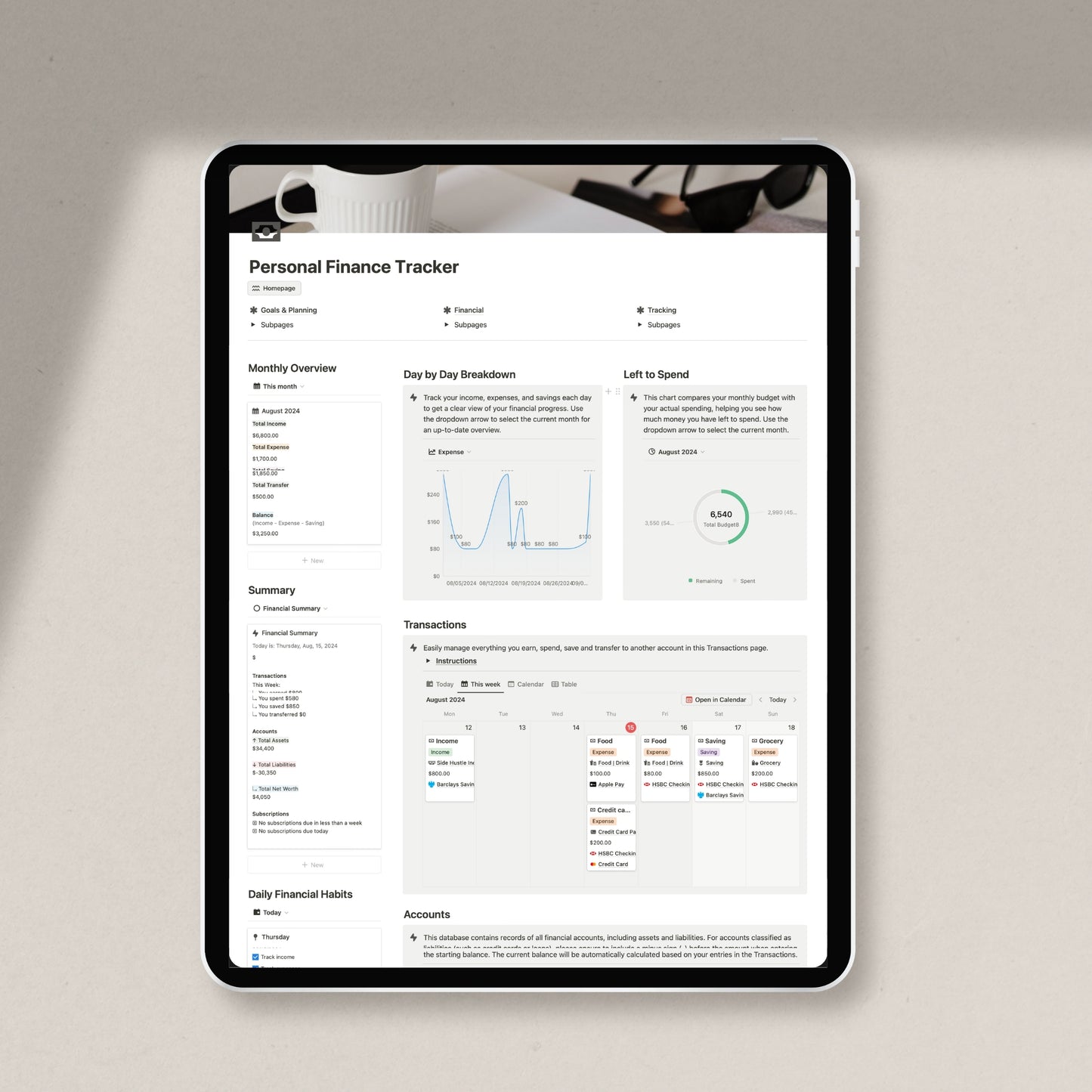 Notion Finance Tracker