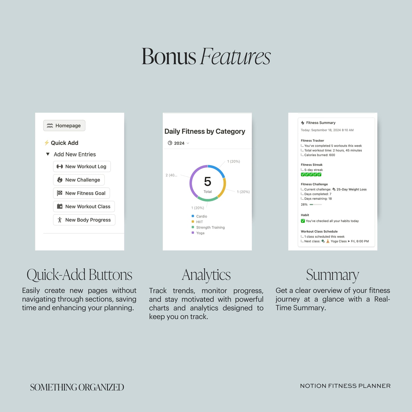 Notion Fitness Planner