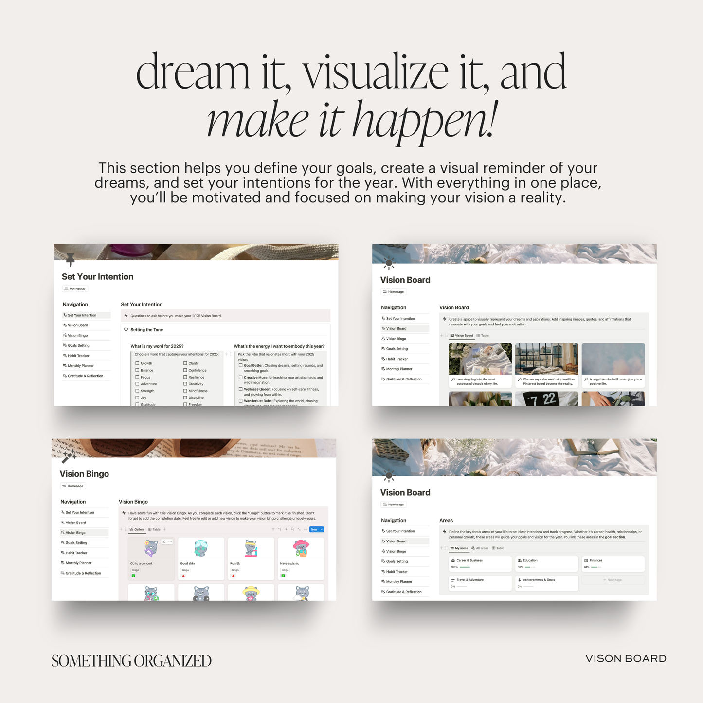 2025 Vision Board Notion Template