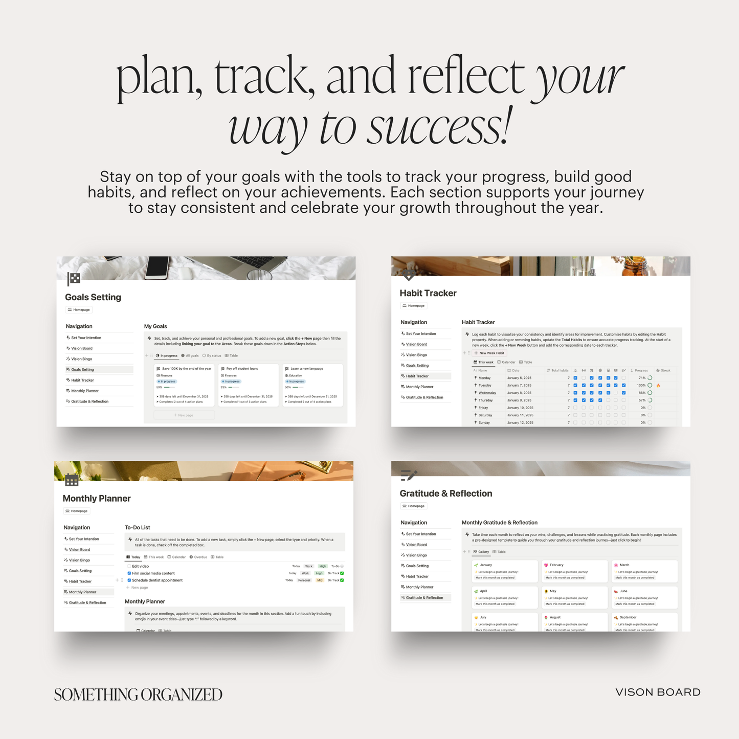 2025 Vision Board Notion Template