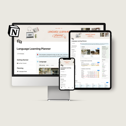 Notion Language Learning Planner
