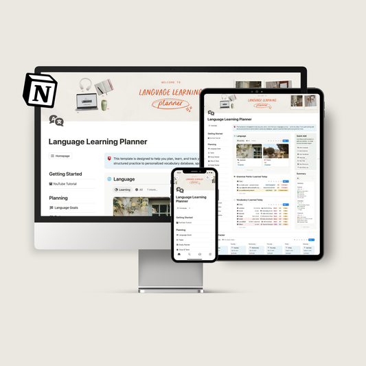 Notion Language Learning Planner