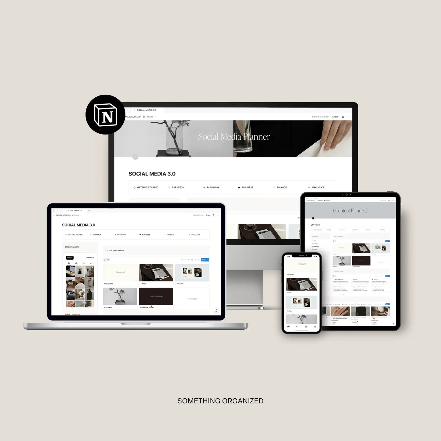 Notion Social Media Planner & Grid Widget