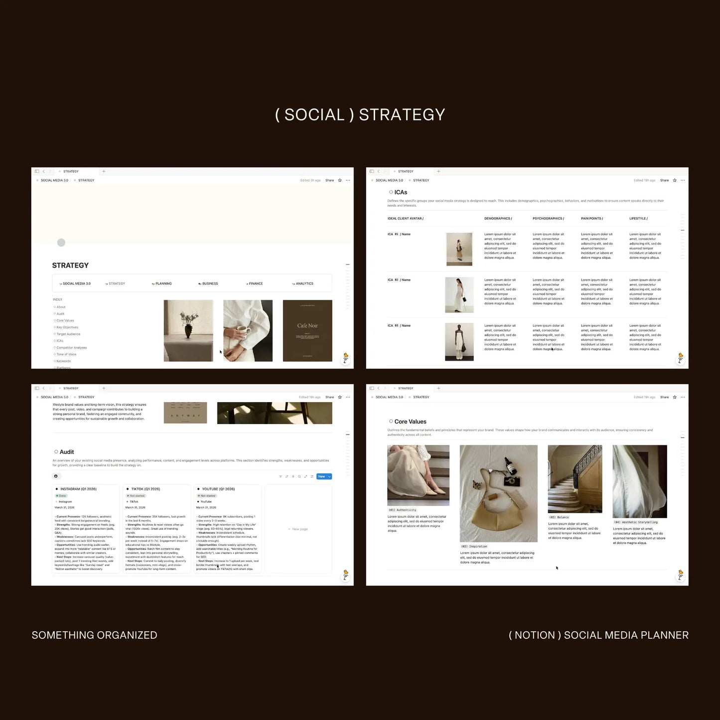 Notion Social Media Planner & Grid Widget
