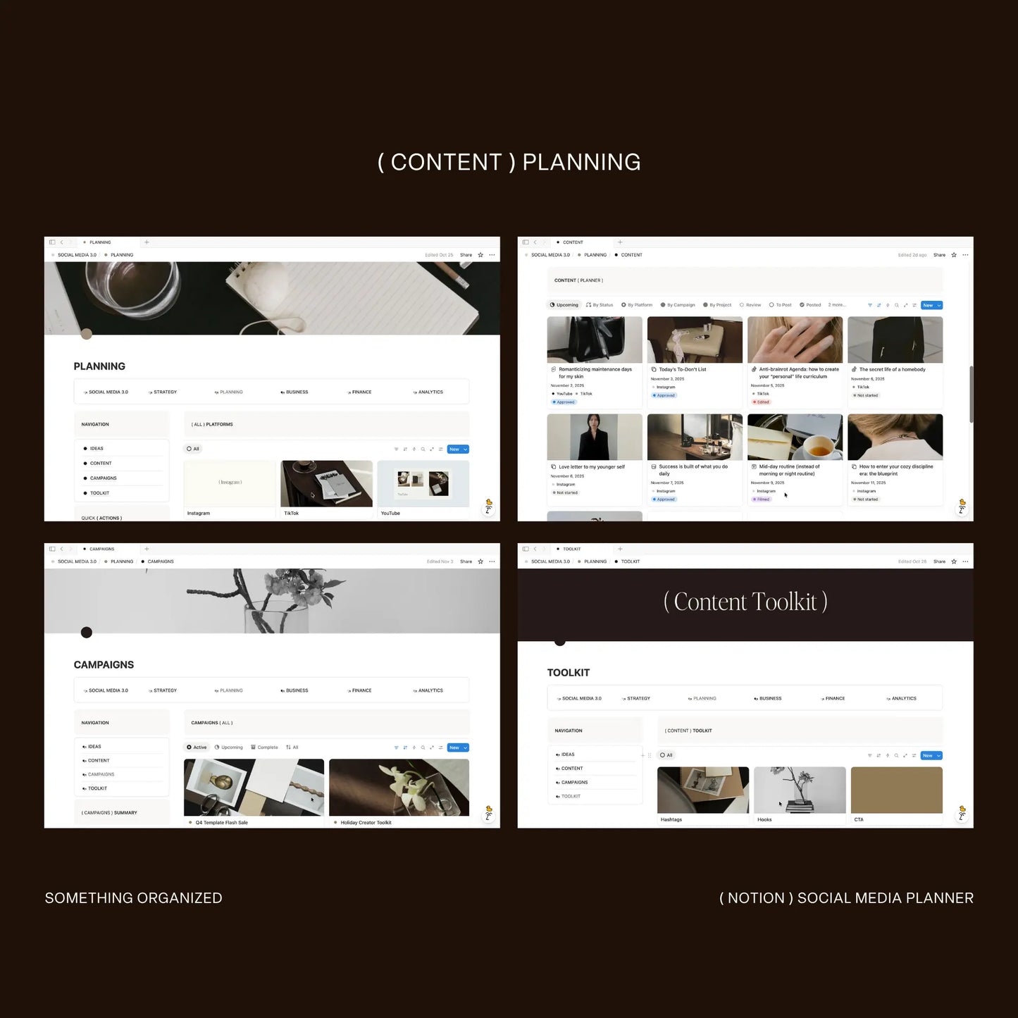 Notion Social Media Planner & Grid Widget