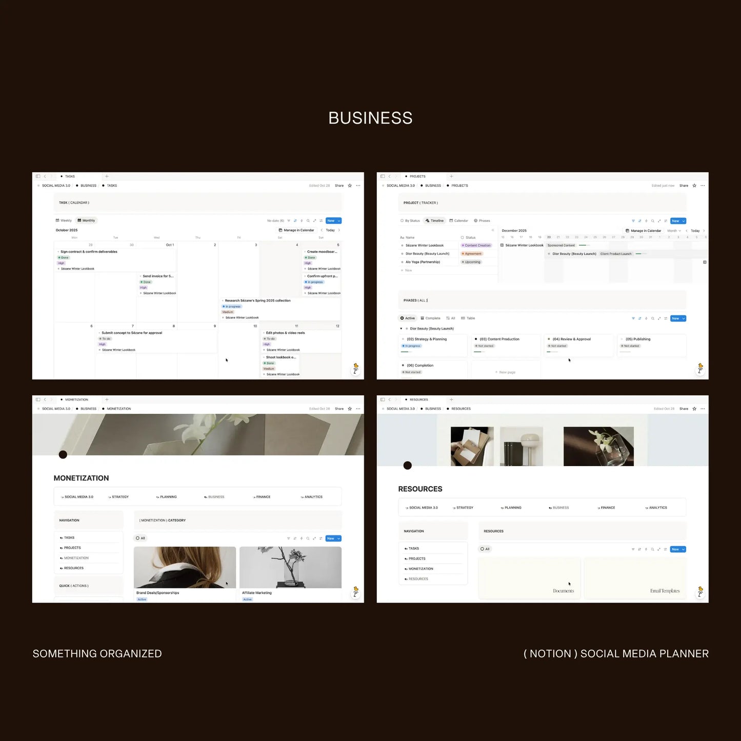 Notion Social Media Planner & Grid Widget