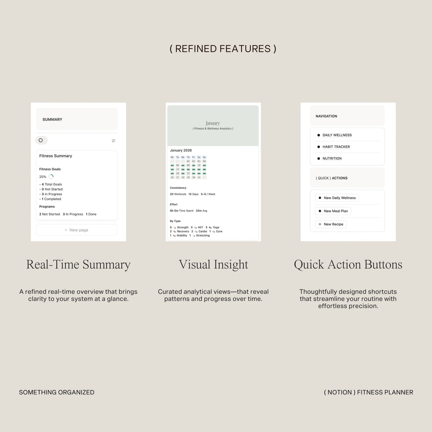 Notion Fitness Planner