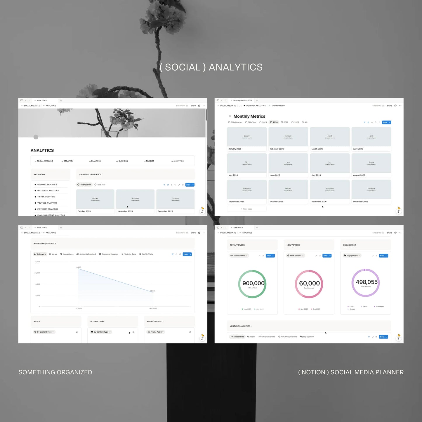 Notion Social Media Planner & Grid Widget