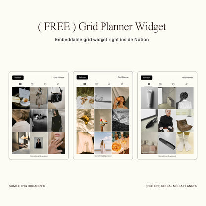 Notion Social Media Planner & Grid Widget
