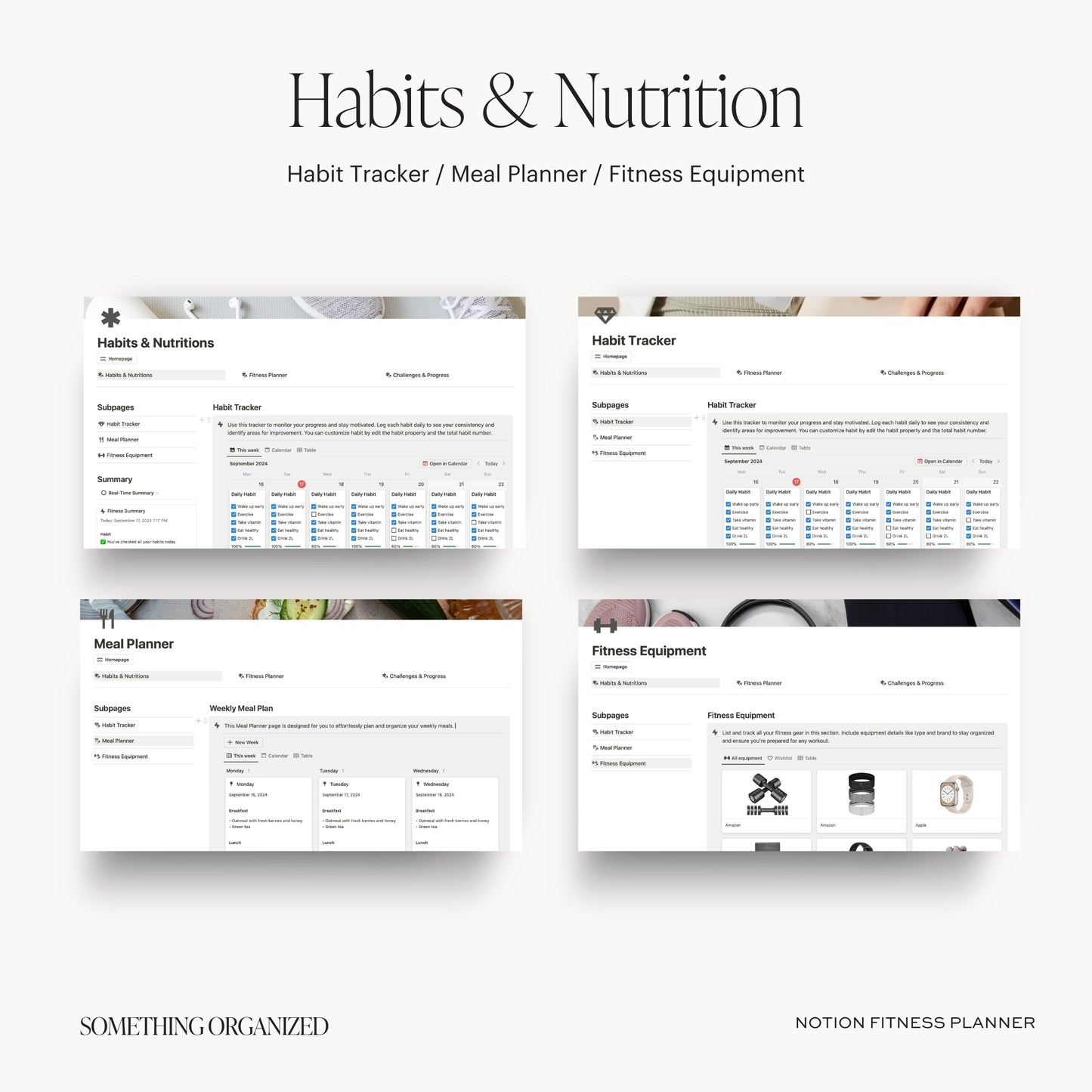 Notion Fitness Planner