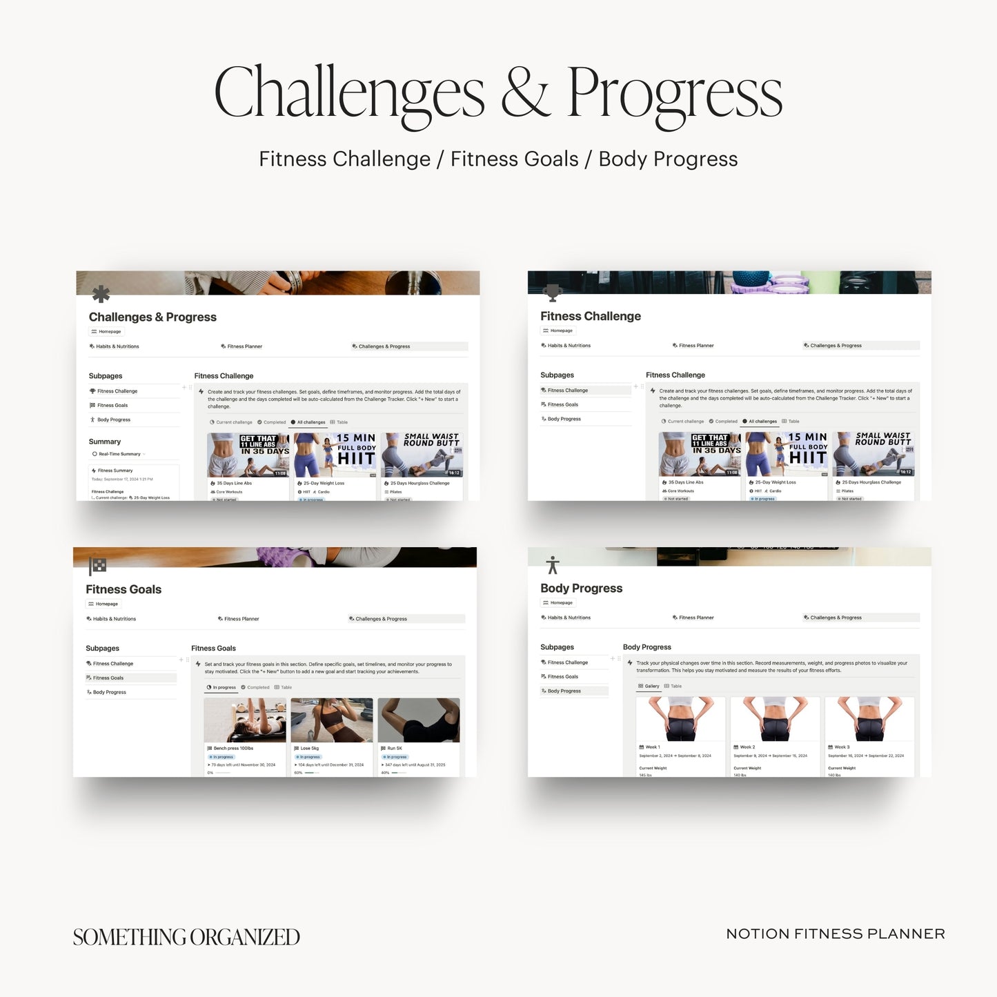 Notion Fitness Planner