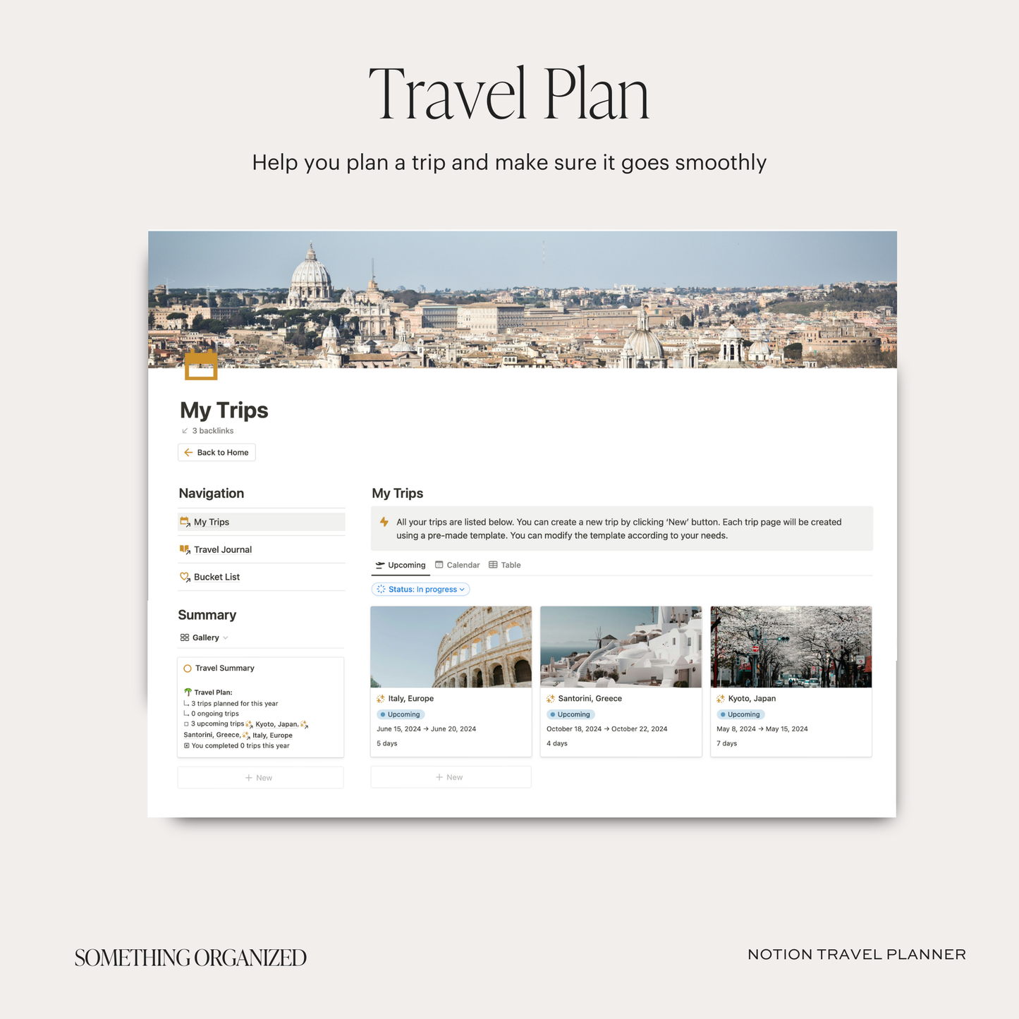 Notion Travel Planner