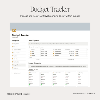 Notion Travel Planner
