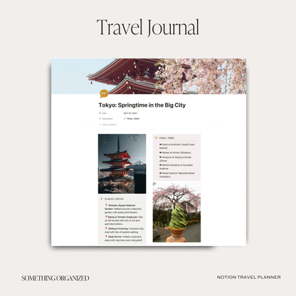 Notion Travel Planner