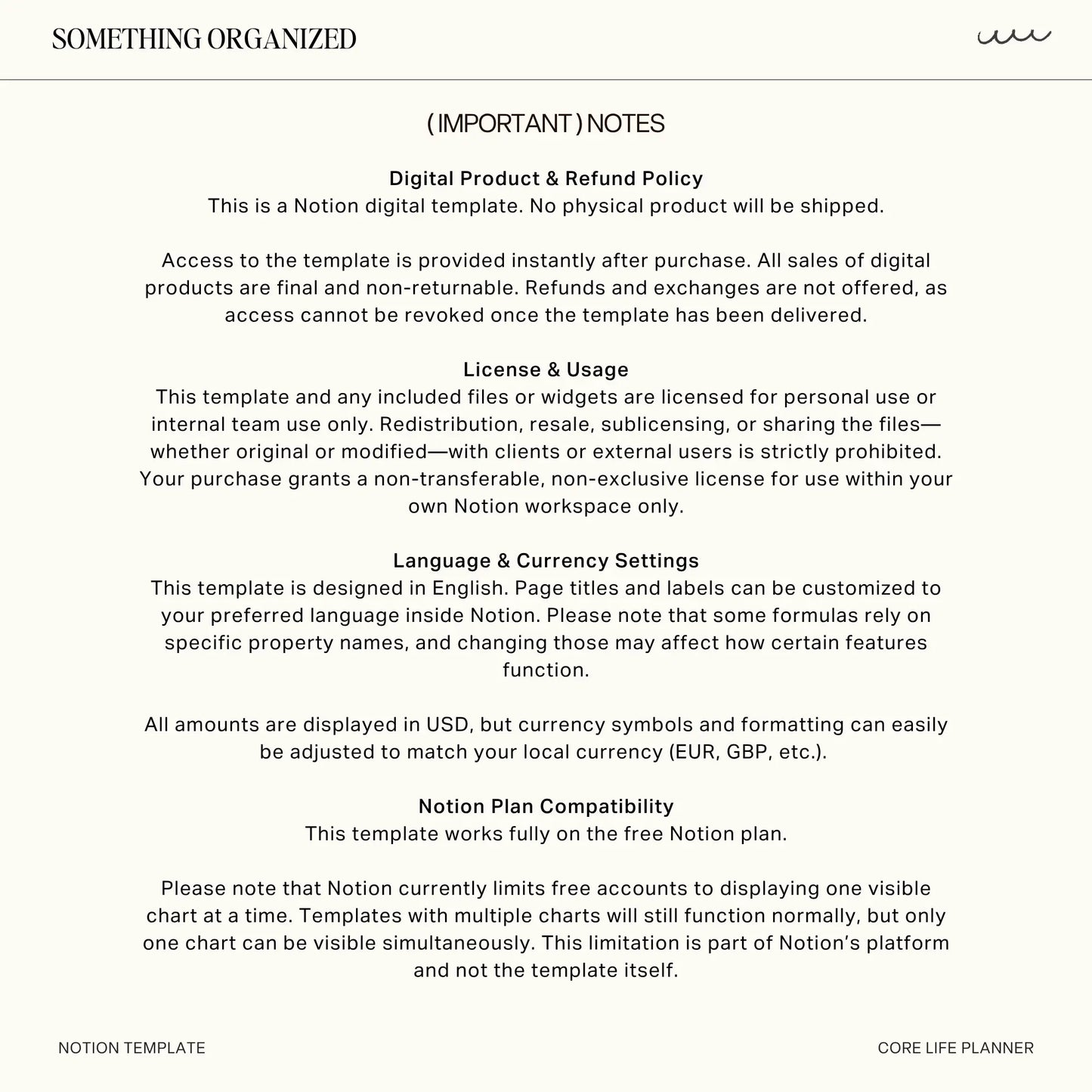 Notion Core Life Planner
