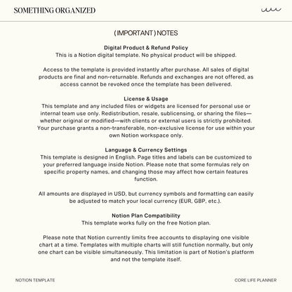 Notion Core Life Planner