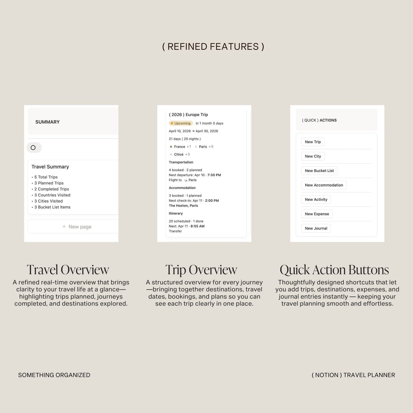 Notion Travel Planner