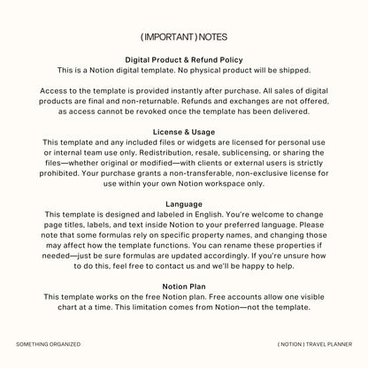 Notion Travel Planner